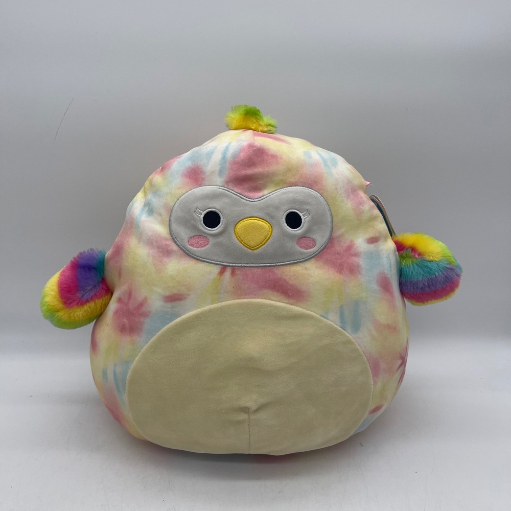 NWT Squishmallows S11-1329 11 Inch Multicolor Toucan Carmella Tie Dye Plush‎